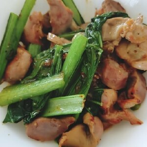 鉄分レシピ！砂肝と小松菜のガーリックソテー